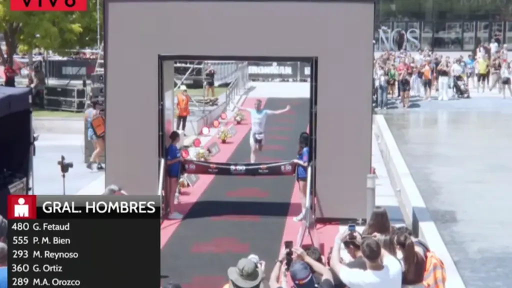 Gaëtan Fetaud y Lucila Merlo ganaron el Ironman 51.50 en San Juan