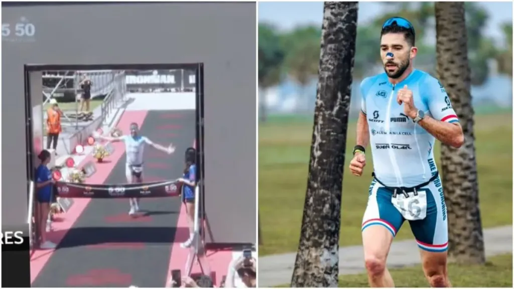Gaëtan Fetaud y Lucila Merlo ganaron el Ironman 51.50 en San Juan