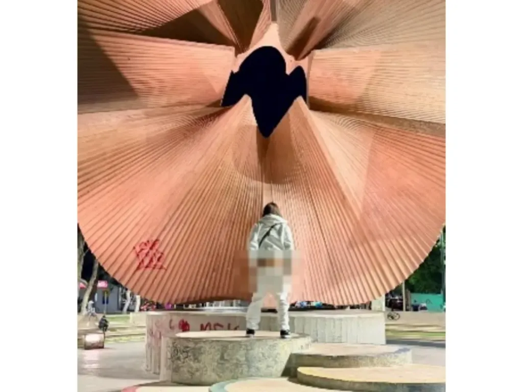 Polémica en redes por el video de una mendocina en el Monumento al Deporte