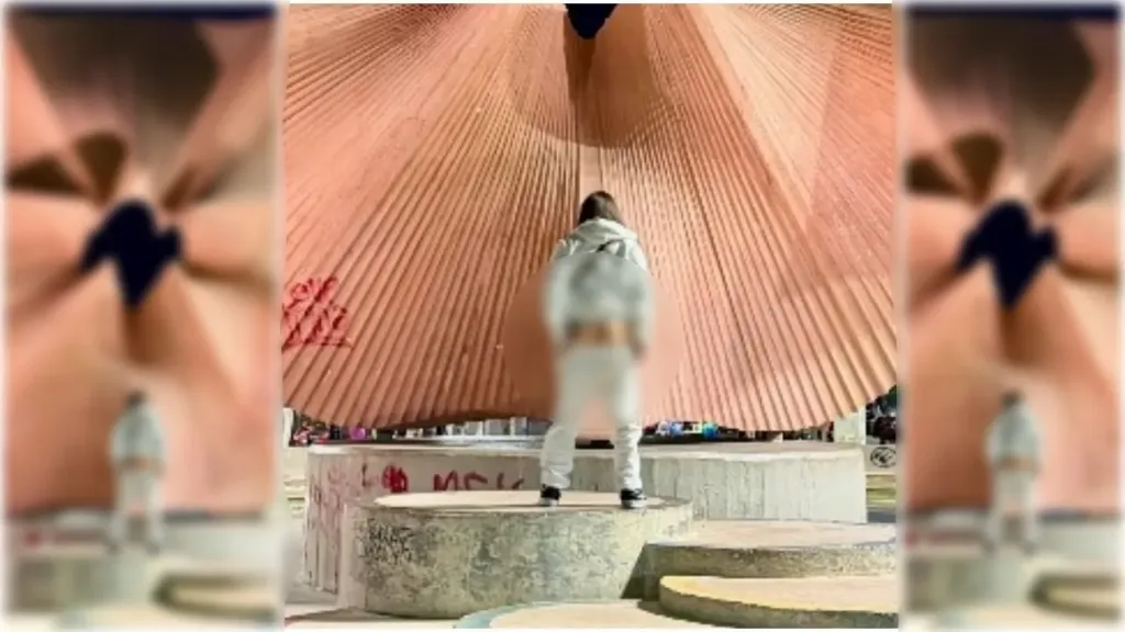 Polémica en redes por el video de una mendocina en el Monumento al Deporte